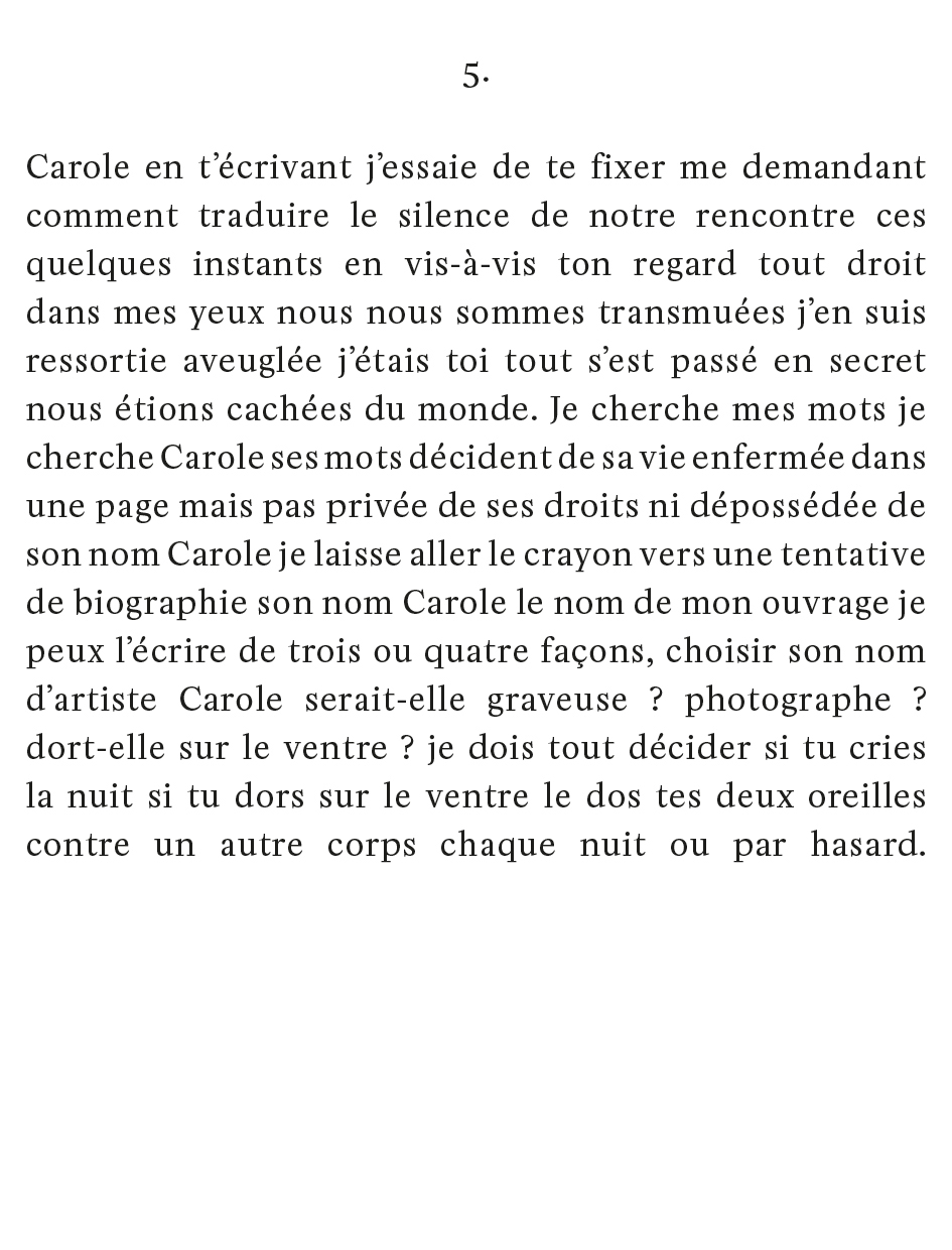 Texte de Carole