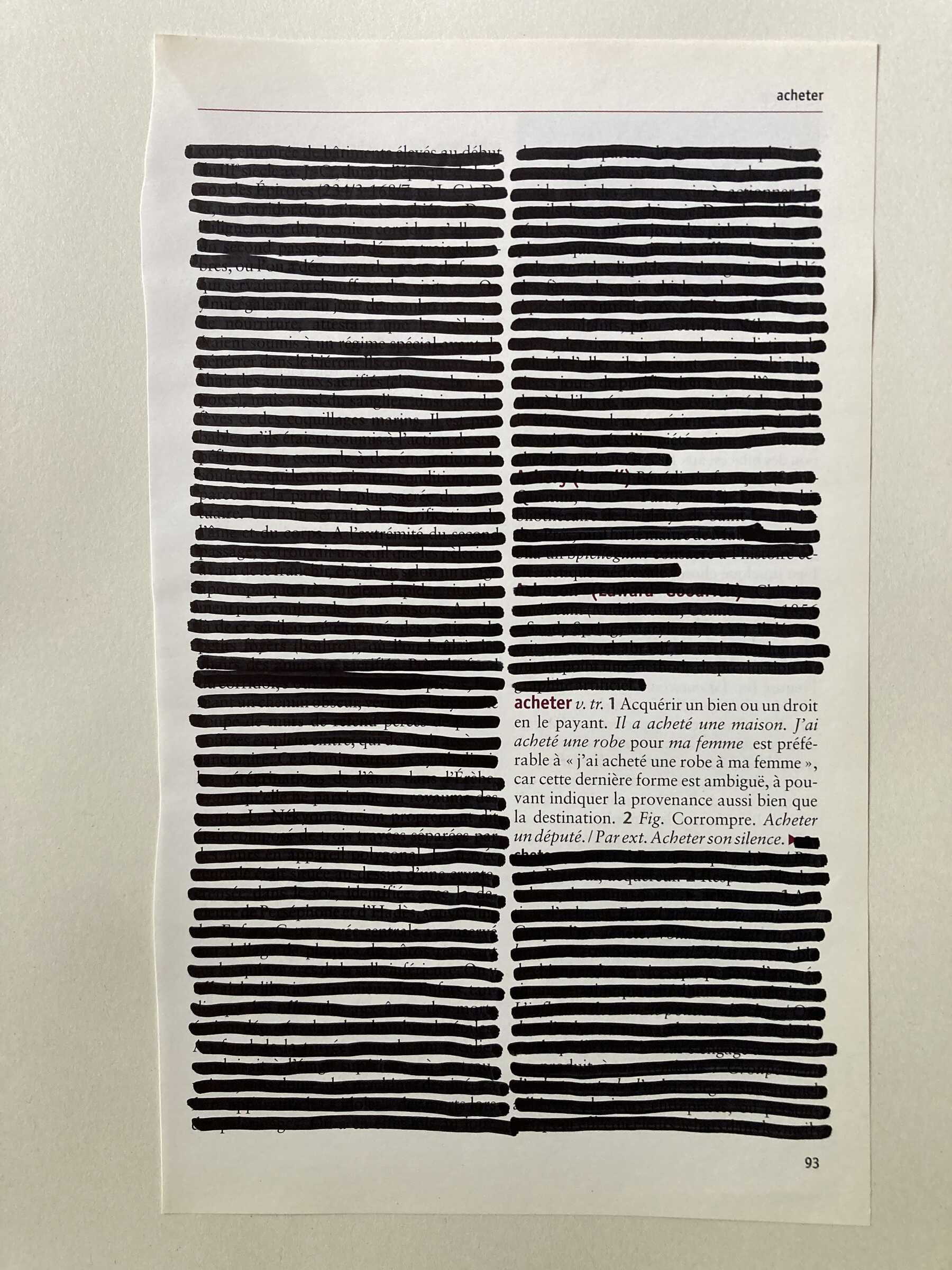 Page de dictionnaire